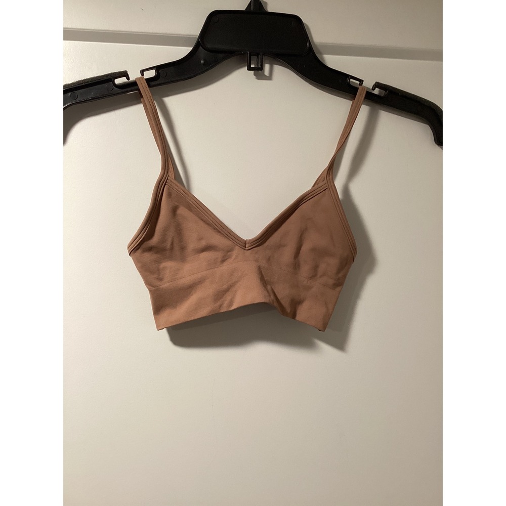 SKIMS Fits Everybody Triangle Bralette Clay Tan XXS Wireless Bra RN158973